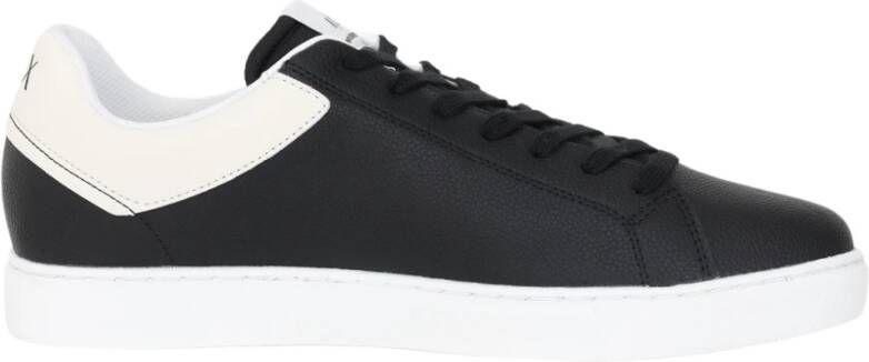 Armani Exchange Zwarte Gepersonaliseerde Logo Sneakers Zwart Heren