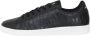 Armani Exchange Zwarte lage profiel sneakers met reliëf logo print Zwart Heren - Thumbnail 9