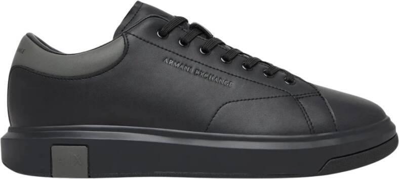 Ar i Exchange Zwarte Leren Lage Sneakers