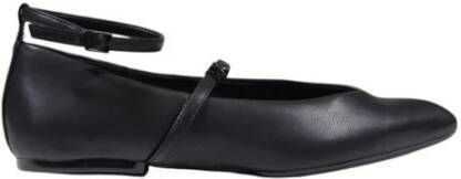 Armani Exchange Zwarte Polyester Platform Platte Schoenen