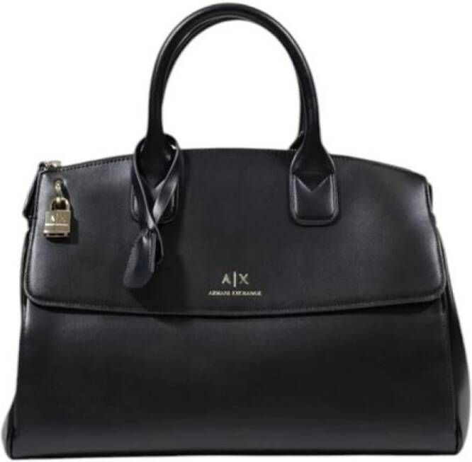 Ar i Exchange Zwarte Polyester Satchel Handtas Slot Detail