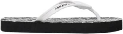 Armani Exchange Zwarte Rubberen Slippers voor Vrouwen