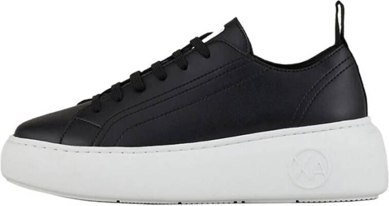 Armani Exchange Zwarte Sneakers met Flatform Zool Zwart Dames