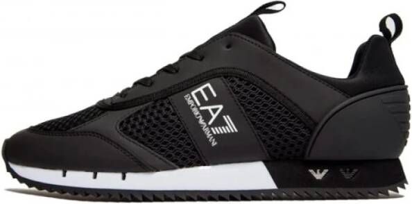 Emporio Armani EA7 Logo Sneakers met Treklipje en Merk Binnenzool Zwart Heren - Foto 6