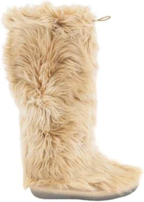 Armani Pre-owned Fur boots Beige Dames