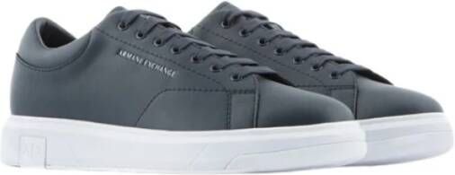 Armani Exchange Blauwe Leren Sportieve Sneakers met Rubberen Zool Blue Heren - Foto 13