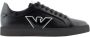 Armani Sneakers met Adelaarpatch van Leer Black Heren - Thumbnail 1