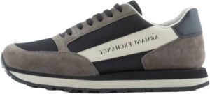 Armani Exchange Heren Croco+Zwart+Crème Sneakers Meerkleurig Heren
