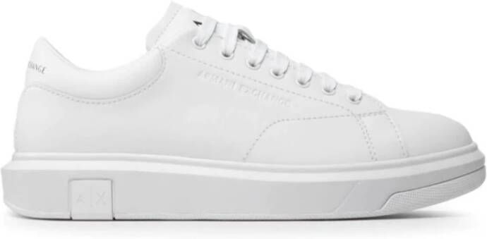 Armani Exchange Witte leren lage sneakers met logo detail White Heren - Foto 12