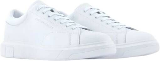 Armani Exchange Witte leren lage sneakers met logo detail White Heren - Foto 17