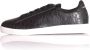 Armani Exchange Zwarte lage profiel sneakers met reliëf logo print Zwart Heren - Thumbnail 4