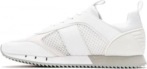 Emporio Ar i EA7 Witte Zilveren Mesh Sneaker Unisex Hardloopschoenen White - Foto 14