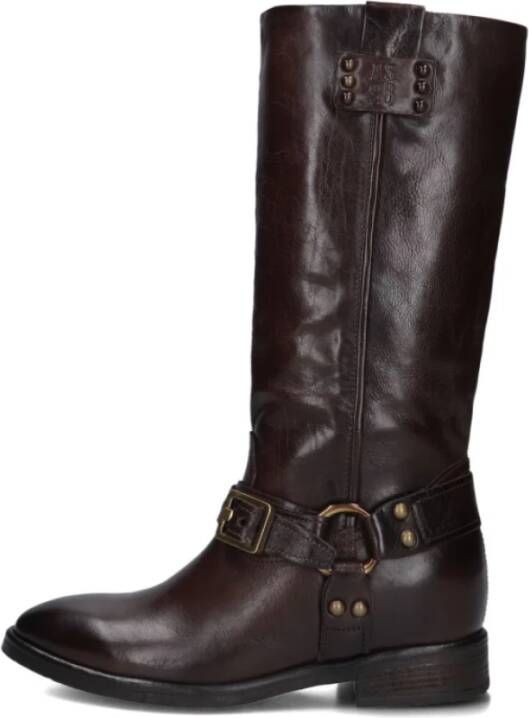 A.s.98 Bruine Hoge Laarzen met Blokhak - Foto 4