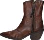 A.s.98 Bruine leren enkellaarsjes Brown Dames - Thumbnail 2