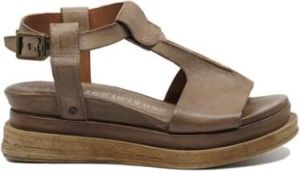 A.s.98 Flat Sandals Bruin Dames