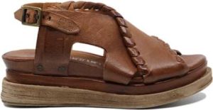 A.s.98 Flat Sandals Bruin Dames