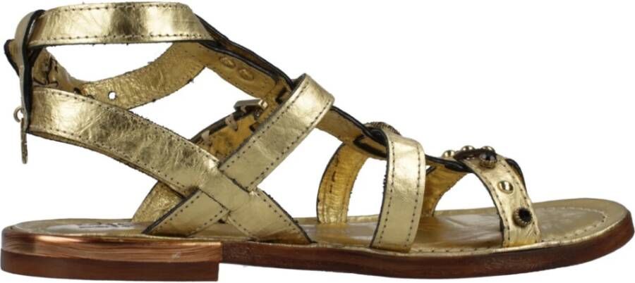 A.s.98 Gouden Platte Sandalen