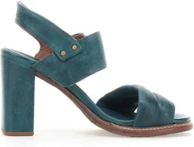A.s.98 Klassieke leren sandalen Smaragd