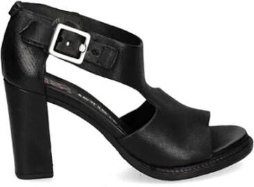 A.s.98 Klassieke Leren Sandalen Zwart