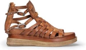 A.s.98 Leather sandals Bruin Dames