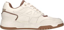 Ash Crème Bruine Gestructureerde Leren Sneaker White Dames