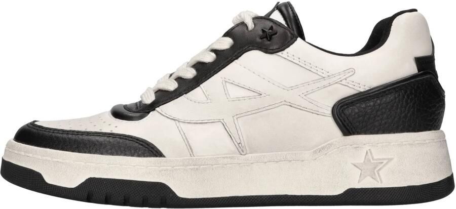 Ash Blake Basket Sneaker van Gebruikt-Efffect Leer White Dames - Foto 3