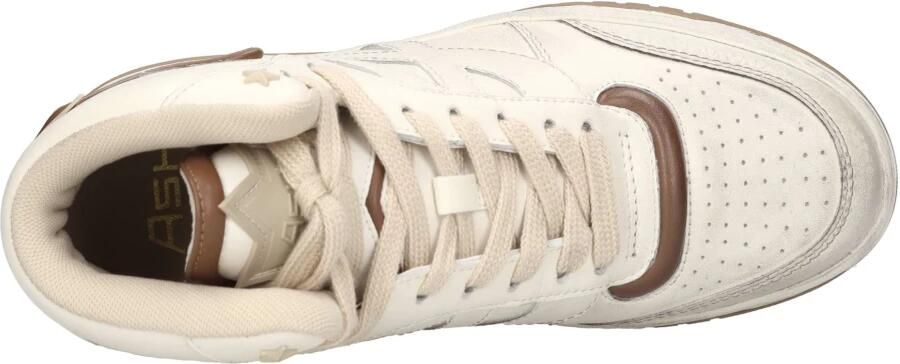 Ash Sneakers in wit bruin leer White