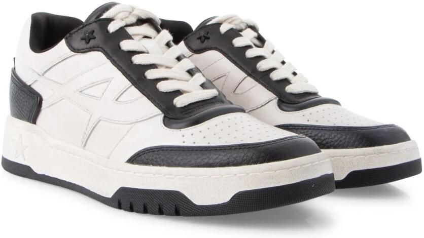 Ash Blake Basket Sneaker van Gebruikt-Efffect Leer White Dames
