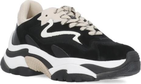 Ash Zwarte Suède Leren Sneakers met Contrasterende Inzetstukken Zwart Dames - Foto 5