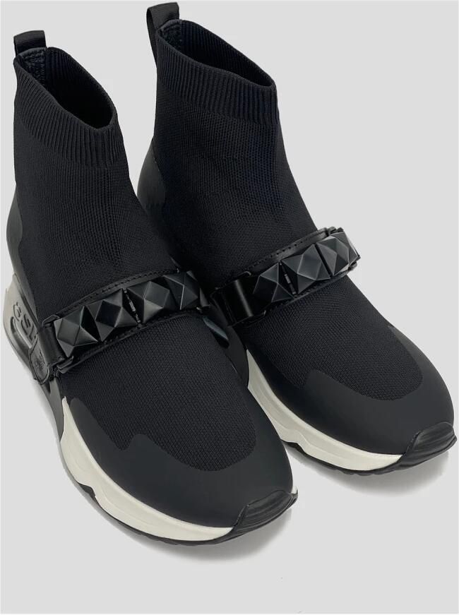 Ash Elastische Enkellaarzen Zwart