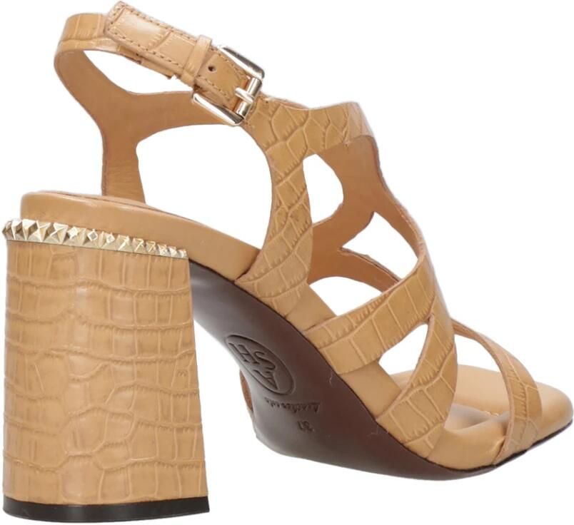 ASH Gevlochten leren sandalen met blokhak - Foto 3