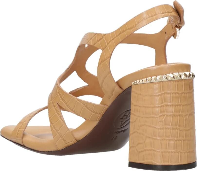 ASH Gevlochten leren sandalen met blokhak - Foto 4