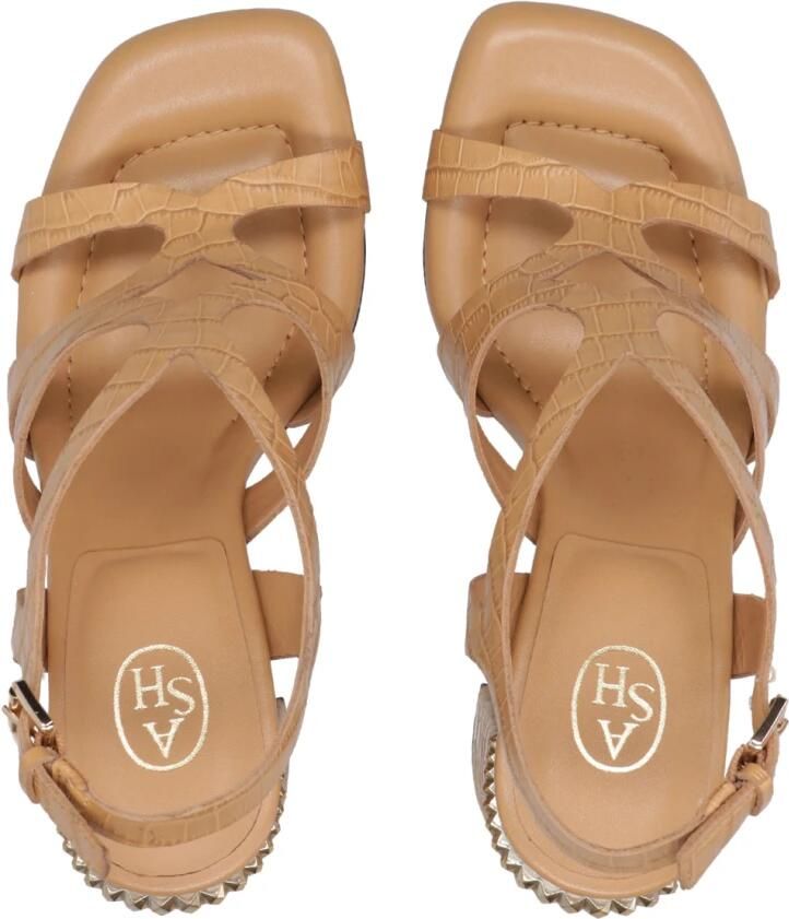 ASH Gevlochten leren sandalen met blokhak - Foto 2