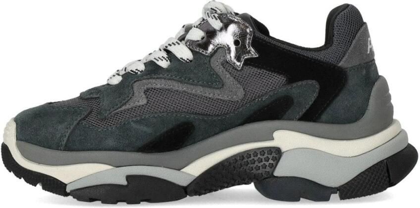 ASH Grijs Zwart Suède Mesh Sneaker