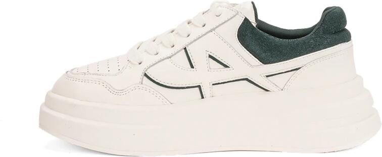 ASH Groene platte schoenen van zacht nappakalf