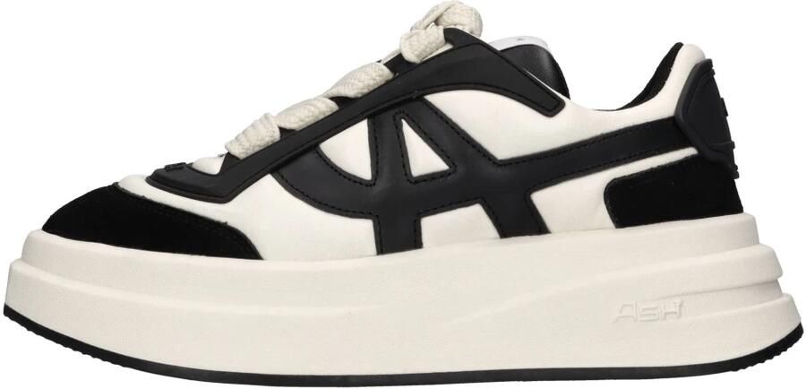 Ash Witte Leren Sneakers met Plateauzool White Dames