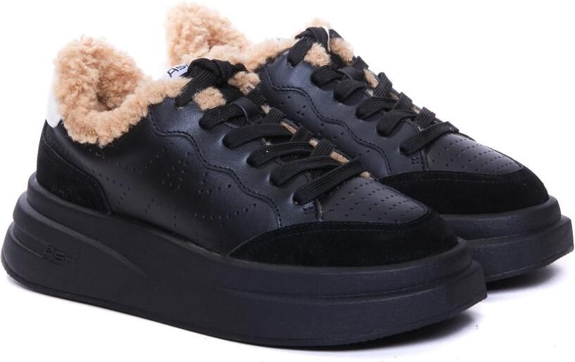 Ash Zwarte Leren Sneakers met Geperforeerde Details Black Dames - Foto 2