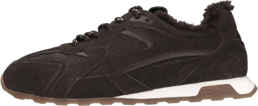 ASH Italia dames sneaker Kasar Fur suède donkerbruin