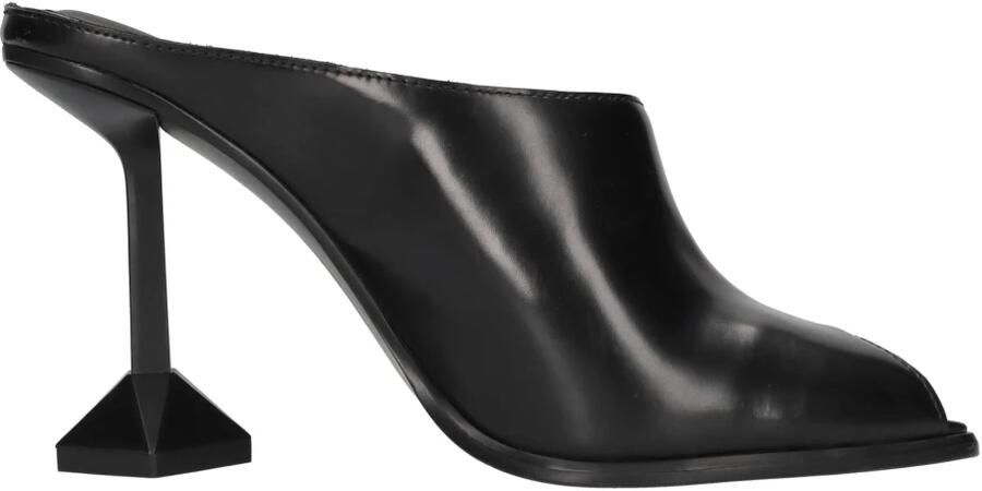 Ash Sandalen Black Dance Leather Sabot in zwart