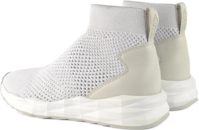 Ash Marmer Gebreide en Leren Trainers White Dames - Foto 5