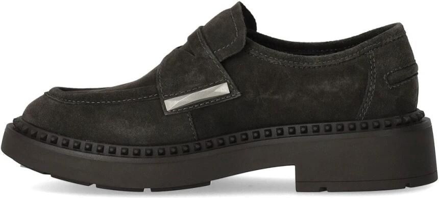 Ash Bruine Suède Loafers met Metalen Details Brown Dames