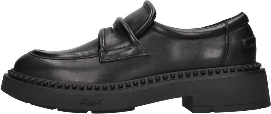 Ash Zwarte Leren Mocassins voor Vrouwen Black Dames