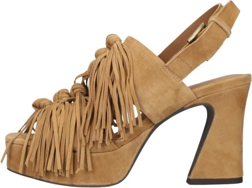 ASH Sandalen met Hak Dames Oprah Suède Camel - Foto 2