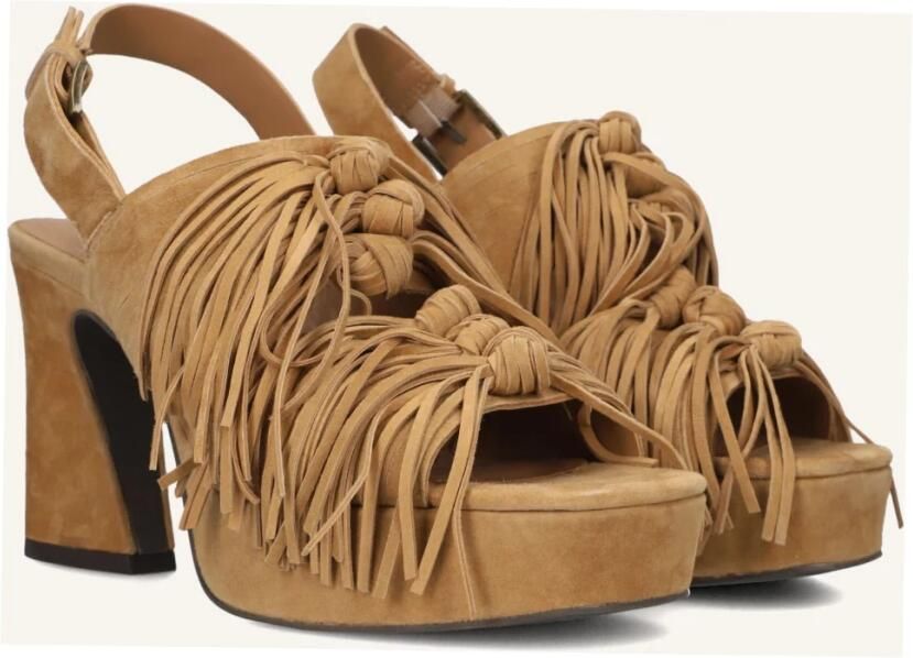 ASH Sandalen met Hak Dames Oprah Suède Camel - Foto 3