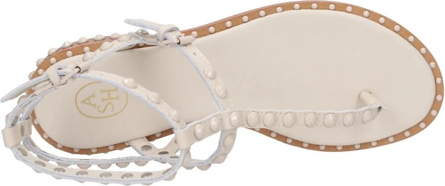 ASH Platte leren teenslippers