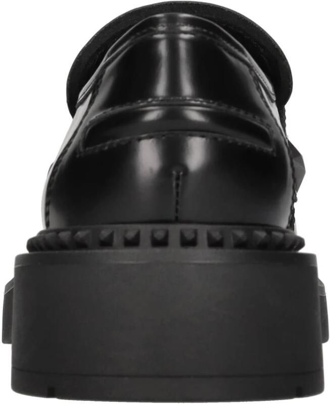 Ash Zwarte geborsteld leren loafer met lug zool Black Dames - Foto 3