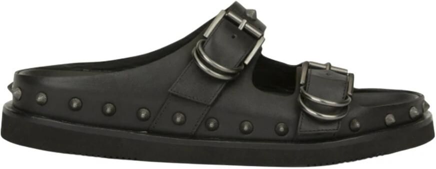 ASH Polyester sandalen met leren sa stelling