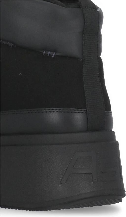 Ash Zwarte Tech Stoffen Enkellaarzen Black Dames