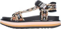 Ash Zwarte sandalen met Azteekse geïnspireerde borduursels en stud-details Black Dames