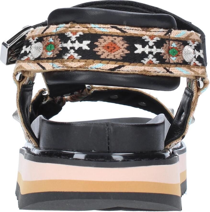 Ash Zwarte sandalen met Azteekse geïnspireerde borduursels en stud-details Black Dames - Foto 2